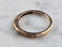 Load image into Gallery viewer, Womens Vintage Estate 10K Rose Gold Diamond Ring 1.4g #E7050