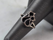 Load image into Gallery viewer, Womens Vintage Estate Sterling Silver Kitten Cat Ring 1.9g E7065