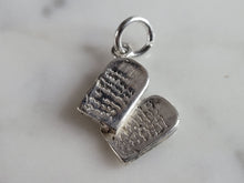 Load image into Gallery viewer, Sterling Silver Jewish Catholic Religious Ten Commandments Pendant 2.6g E7076