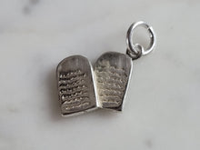 Load image into Gallery viewer, Sterling Silver Jewish Catholic Religious Ten Commandments Pendant 2.6g E7076