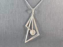 Load image into Gallery viewer, Women Vintage Sterling Silver Eilat Modernist Israel Pendant Necklace 4.8g E7080