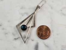 Load image into Gallery viewer, Women Vintage Sterling Silver Eilat Modernist Israel Pendant Necklace 4.8g E7080