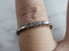 Load image into Gallery viewer, Womens Vintage Estate 14K White Gold Diamond Ring 3.4g #E7087