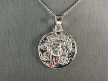 Load image into Gallery viewer, Womens Sterling Silver Jesus Pendant Necklace 9.6g E7092