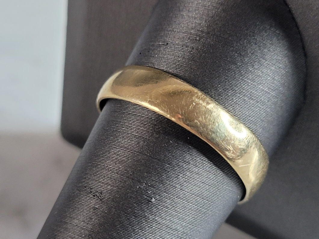 Mens Vintage Estate 14K Yellow Gold Artcarved Wedding Band Ring 3.6g #E7094