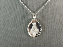 Load image into Gallery viewer, Womens Sterling Silver Virgin Mary Pendant Necklace 3.4g E7096