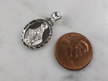 Load image into Gallery viewer, Womens Sterling Silver Virgin Mary Pendant Necklace 3.4g E7096