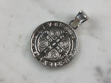 Load image into Gallery viewer, Womens Sterling Silver Religious St Benedict Cross Pendant Necklace 7.5g E7097