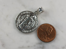 Load image into Gallery viewer, Womens Sterling Silver Religious St Benedict Cross Pendant Necklace 7.5g E7097