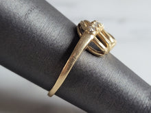 Load image into Gallery viewer, Womens Vintage Estate 14k Gold Modernist Diamond Ring 2.6g E7099