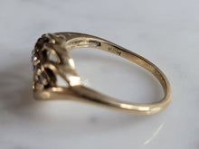 Load image into Gallery viewer, Womens Vintage Estate 14k Gold Modernist Diamond Ring 2.6g E7099