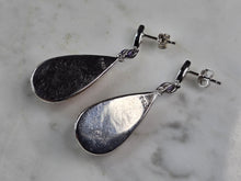 Load image into Gallery viewer, Womens Vintage Estate Sterling Silver Calcite Amethyst Earrings 11.4g E7105