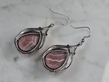 Load image into Gallery viewer, Womens Sterling Silver Rhodochrosite Earrings 12.0g E7106