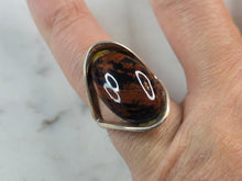 Load image into Gallery viewer, Womens Vintage Estate Sterling Silver Modernist Jasper Ring 7.2g E7107
