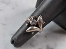 Load image into Gallery viewer, Womens Vintage Estate Sterling Silver Dolphin Ring 4.7g #E7115