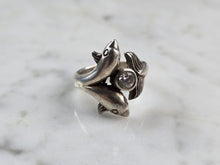 Load image into Gallery viewer, Womens Vintage Estate Sterling Silver Dolphin Ring 4.7g #E7115