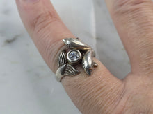 Load image into Gallery viewer, Womens Vintage Estate Sterling Silver Dolphin Ring 4.7g #E7115