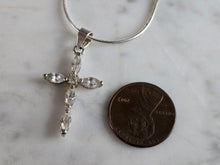 Load image into Gallery viewer, Womens Vintage Estate Sterling Silver Religious Cross Necklace 6.7g E7119