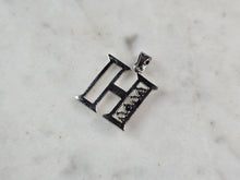 Load image into Gallery viewer, Womens Sterling Silver Initial Letter " H " Pendant 1.3g E7121