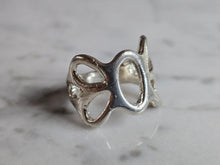 Load image into Gallery viewer, Womens Vintage Estate Sterling Silver Modernist Butterfly Ring 6.6g E7126