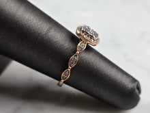 Load image into Gallery viewer, Womens Vintage Estate 10K Rose Gold Diamond Ring 2.7g E7132
