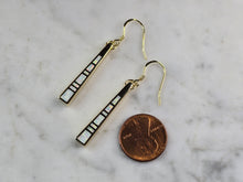 Load image into Gallery viewer, Womens Sterling Silver Gold Tone Modernist Opal Earrings 7.0g E7144