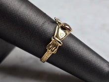 Load image into Gallery viewer, Womens Vintage Estate 14k Gold Irish Claddagh Michael Anthony Ring 2.7g #E7150