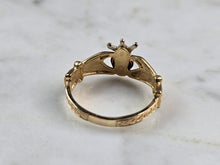 Load image into Gallery viewer, Womens Vintage Estate 14k Gold Irish Claddagh Michael Anthony Ring 2.7g #E7150