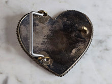 Load image into Gallery viewer, Vintage Estate Sterling Silver Southwestern Heart Belt Buckle 58.0g E7151