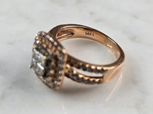 Load image into Gallery viewer, Exquisite Womens Vintage Estate 14K Rose Gold Diamond Ring Set 7.2g E7157