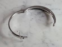 Load image into Gallery viewer, Womens Estate Sterling Silver Modernist Opal Bangle Bracelet 20.0g E715