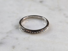 Load image into Gallery viewer, Womens Vintage Estate 14k White Gold Diamond Ring 2.2g E7161