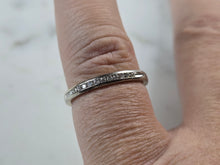 Load image into Gallery viewer, Womens Vintage Estate 14k White Gold Diamond Ring 2.2g E7161