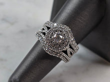 Load image into Gallery viewer, Womens Vintage Estate 14K White Gold Diamond Ring, 10.7g E7162