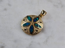 Load image into Gallery viewer, Womens Vintage Estate 14K Gold Opal Sand Dollar Pendant 6.1g E7166