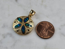 Load image into Gallery viewer, Womens Vintage Estate 14K Gold Opal Sand Dollar Pendant 6.1g E7166