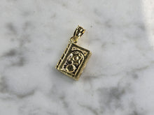 Load image into Gallery viewer, Sterling Silver Gold Tone Jewish Judaica Hebrew Torah Charm Pendant 2.3g E7167