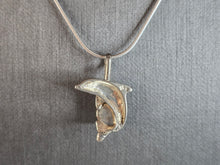 Load image into Gallery viewer, Womens Vintage Estate Sterling Silver Larimar Dolphin Pendant Necklace 6.3g E7181