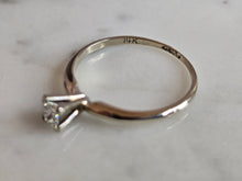 Load image into Gallery viewer, Womens Vintage Estate 14K White Gold Diamond Engagement Ring, 1.6g E7195