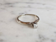 Load image into Gallery viewer, Womens Vintage Estate 14K White Gold Diamond Engagement Ring, 1.6g E7195