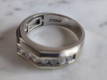 Load image into Gallery viewer, Mens Vintage Estate 10k White Gold Diamond Ring 5.1g E7200