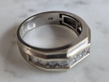 Load image into Gallery viewer, Mens Vintage Estate 10k White Gold Diamond Ring 5.1g E7200