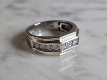 Load image into Gallery viewer, Mens Vintage Estate 10k White Gold Diamond Ring 5.1g E7200