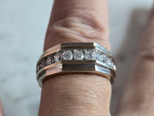 Load image into Gallery viewer, Mens Vintage Estate 10k White Gold Diamond Ring 5.1g E7200