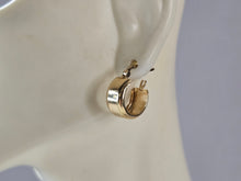 Load image into Gallery viewer, Pr Womens Vintage Estate 14K Yellow Gold Hoop Earrings, 1.5g E7207