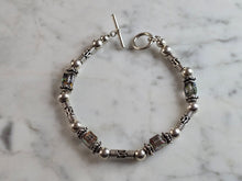 Load image into Gallery viewer, Womens Vintage Estate Sterling Silver Modernist Bracelet 16.2g E7210