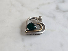 Load image into Gallery viewer, Womens Vintage Estate Sterling Silver 14k Gold Heart Pendant 2.8g #E7216