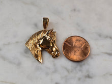 Load image into Gallery viewer, Womens Vintage Estate 14K Yellow Gold Horse Pendant 6.7g E7217