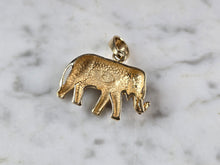 Load image into Gallery viewer, Womens Vintage Estate 14K Gold Michael Anthony Elephant Pendant 6.5g E7219