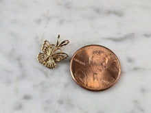 Load image into Gallery viewer, Womens Vintage Estate 14K Gold Filigree Butterfly Pendant 0.4g #E7220